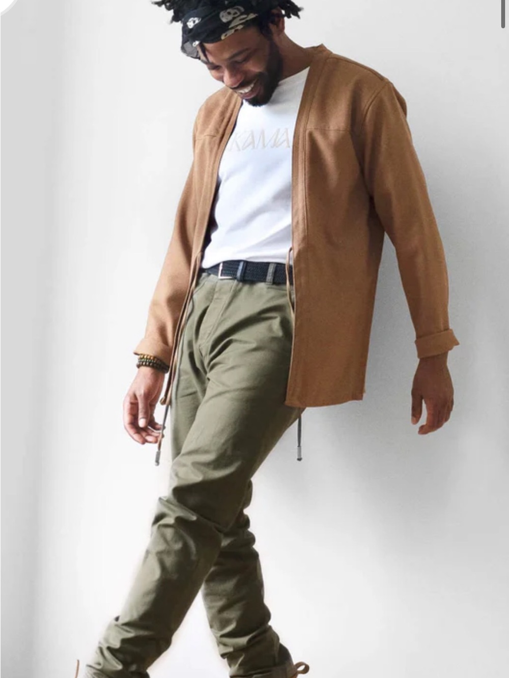 Akashi Kama Noragi Jacket - Hibiki Rust Orange Small